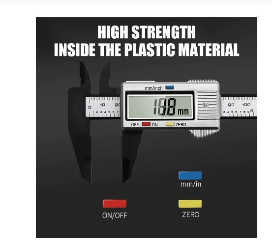 150mm Electronic Digital Caliper Carbon Fiber Dial Vernier