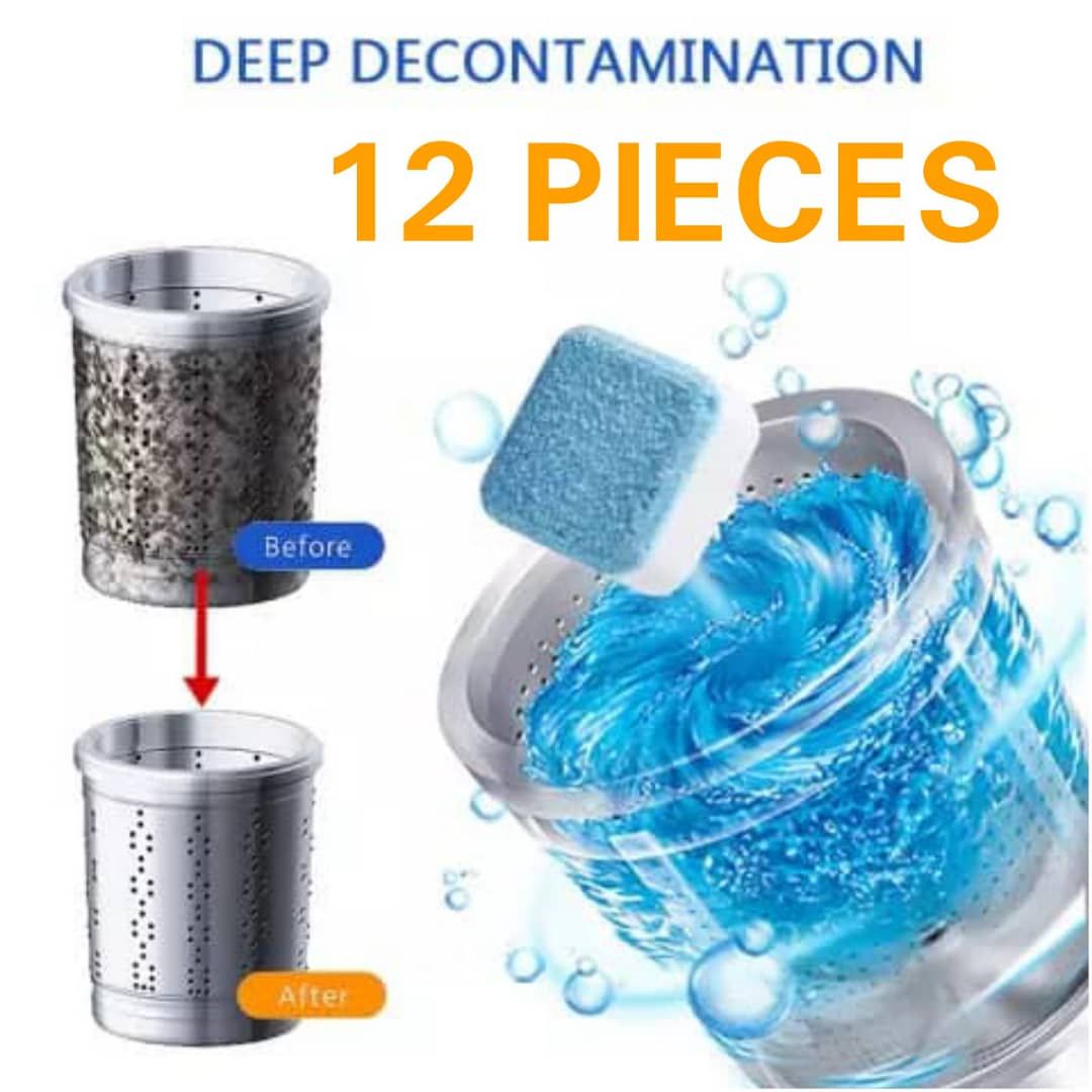 12pcs Washing Machine Cleaning Tablets Detergent