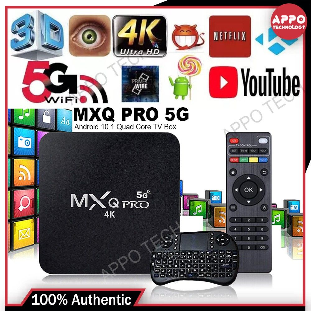 100%  Genuine Original Smart Android Tv Box MXQ PRO 5G 4K+Wireless Keyboard