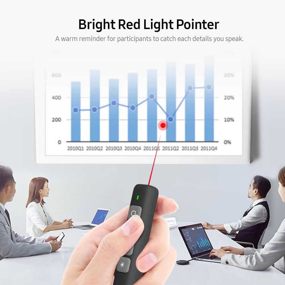 2.4GHz Wireless Presenter Remote Red Light Pointer