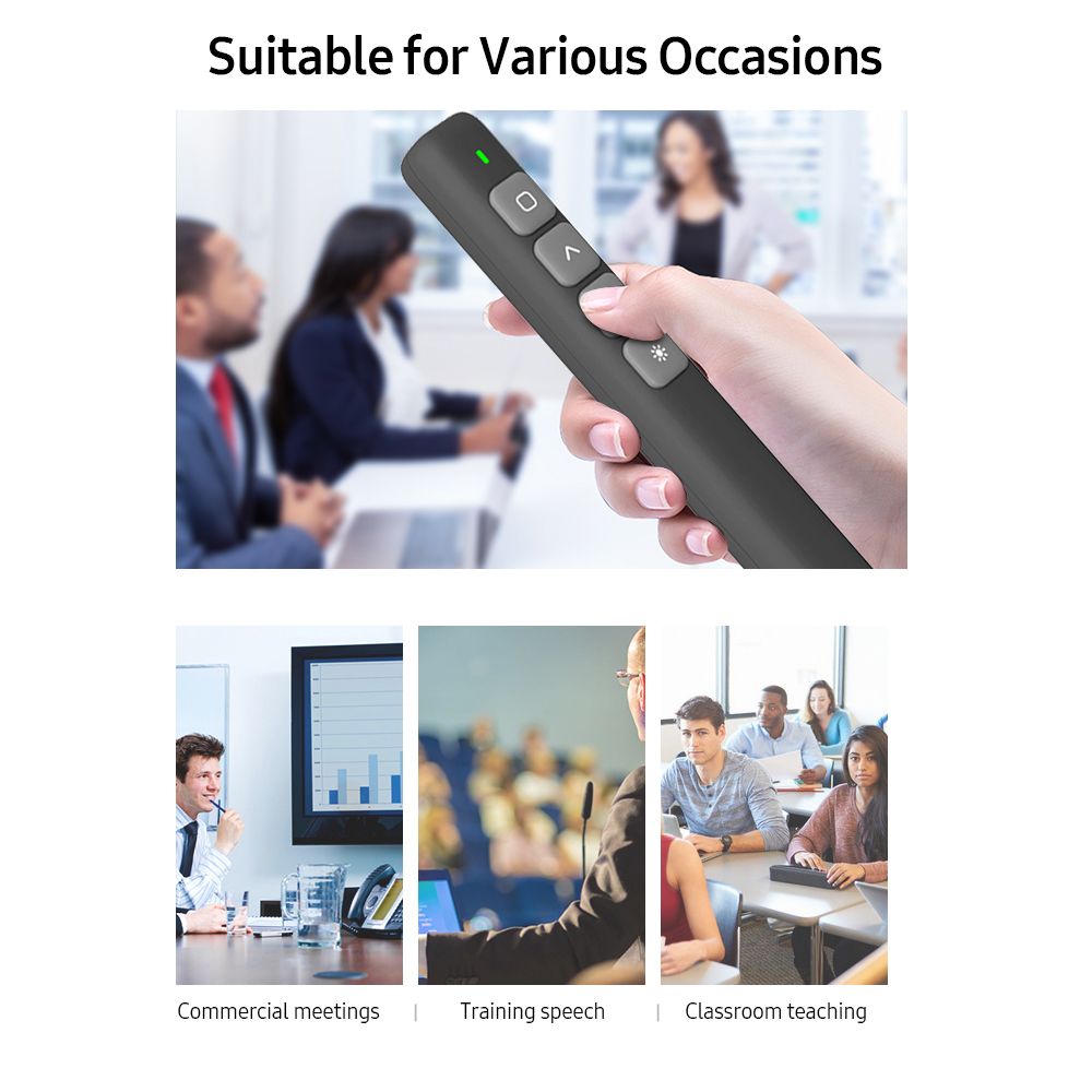 2.4GHz Wireless Presenter Remote Red Light Pointer
