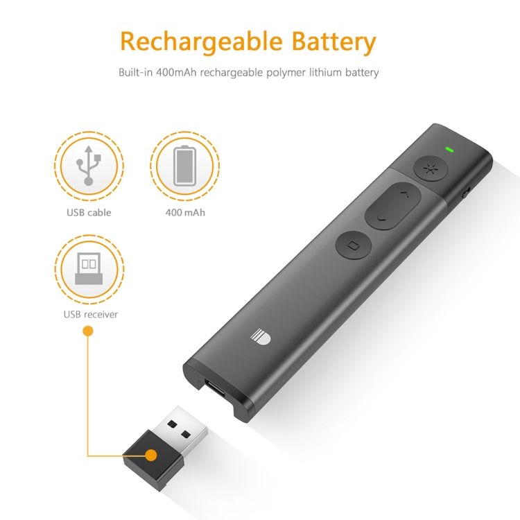 Doosl DSIT032 2.4GHz Wireless Presenter PowerPoint Clicker