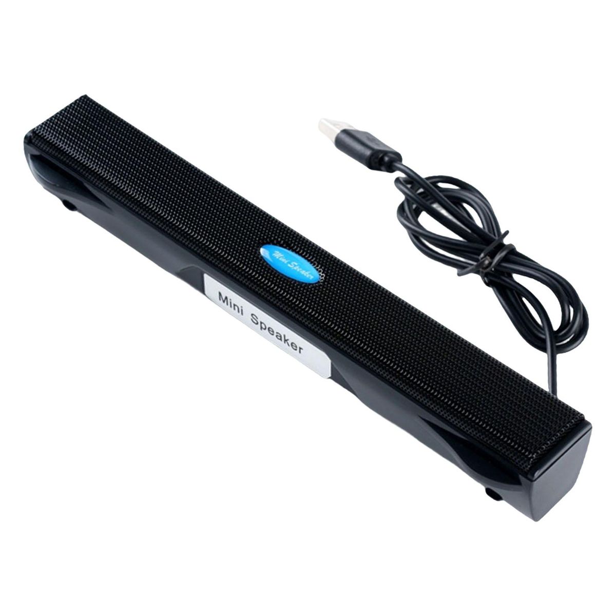 Clip On USB Powered Computer Speaker Soundbar Mini For PC Laptop Black