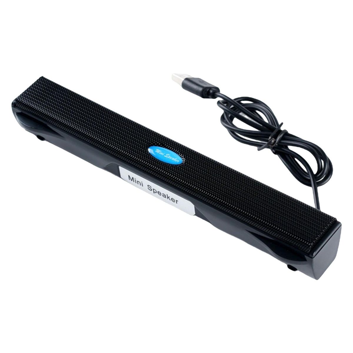 Clip On USB Powered Computer Speaker Soundbar Mini For PC Laptop Black