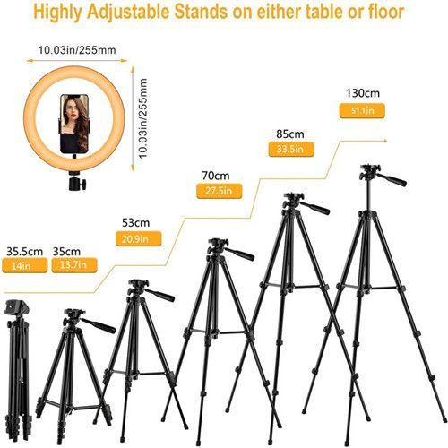 New 15 Colour RGBambient Ring Light + Phone Stand Tripod Set