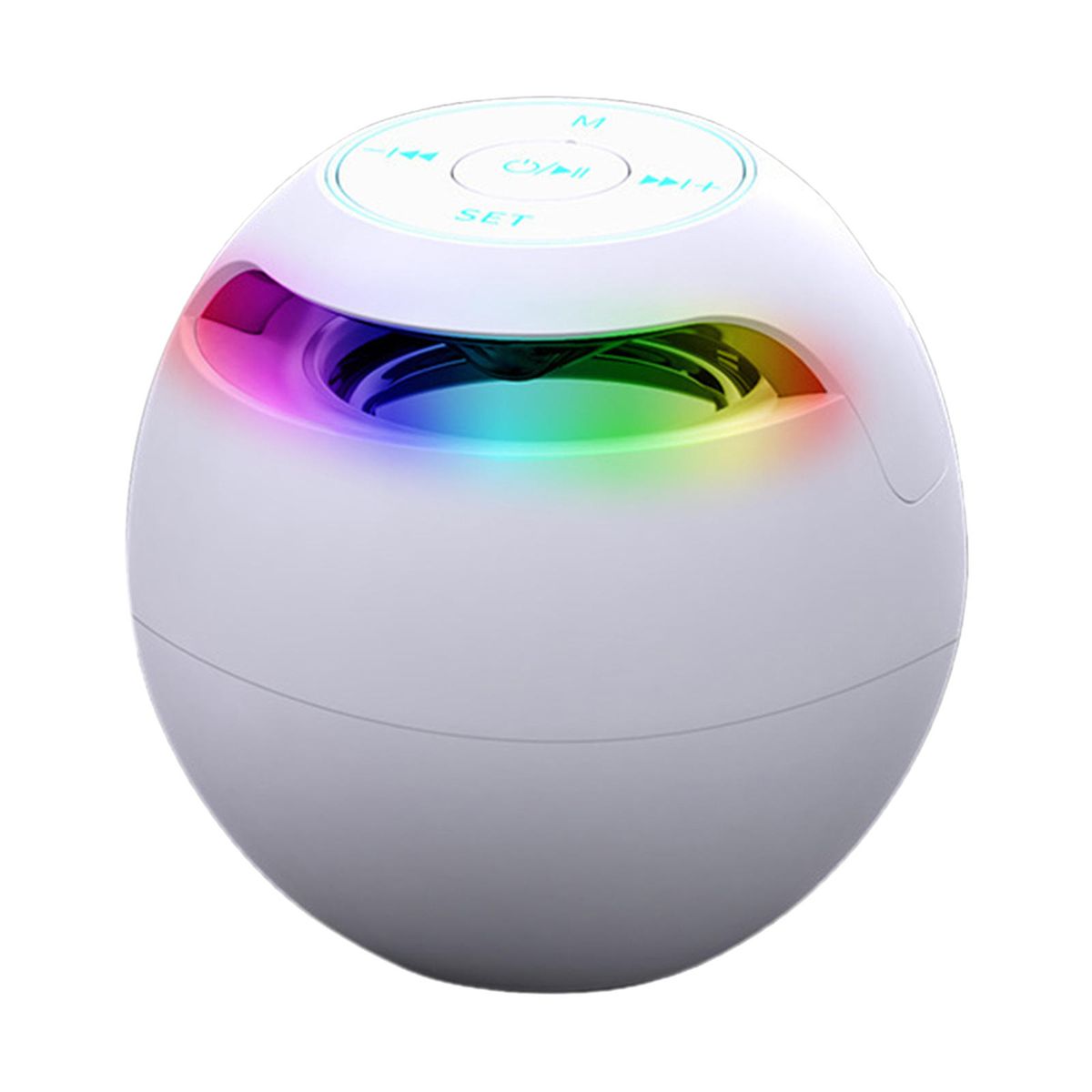 Stereo Bluetooth Wireless Speaker Alarm Clock Subwoofer MP3 White A