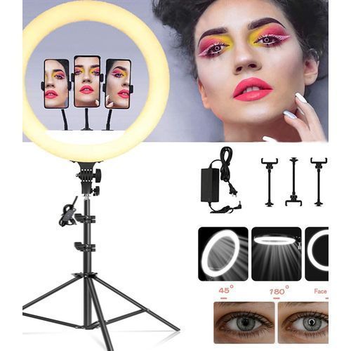 Selfie Ring Light LED 18 Inches 45cm - Ring Light Stand With Microphone