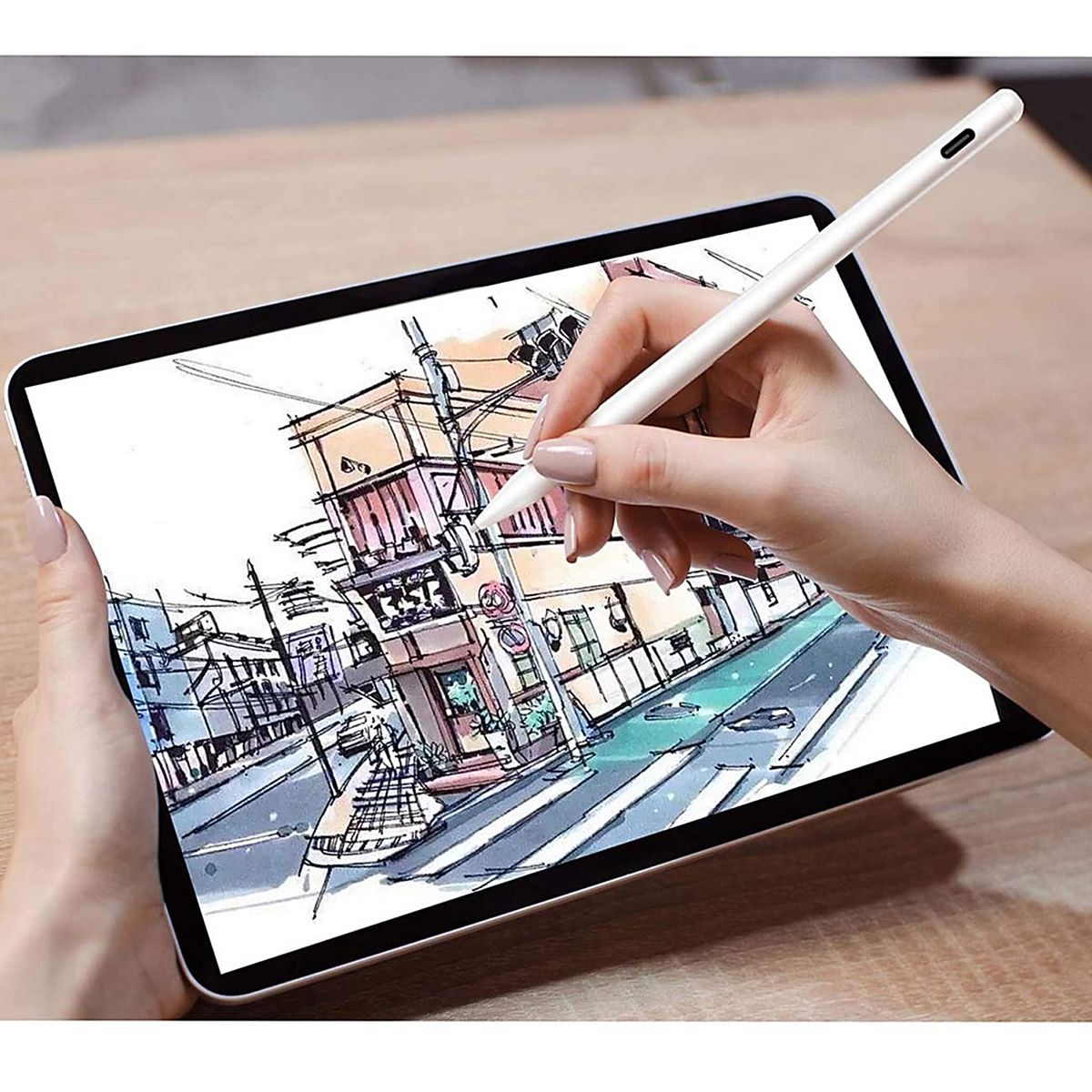 Active Capacitive Pen Stylus Pen Silicone Tip Palm