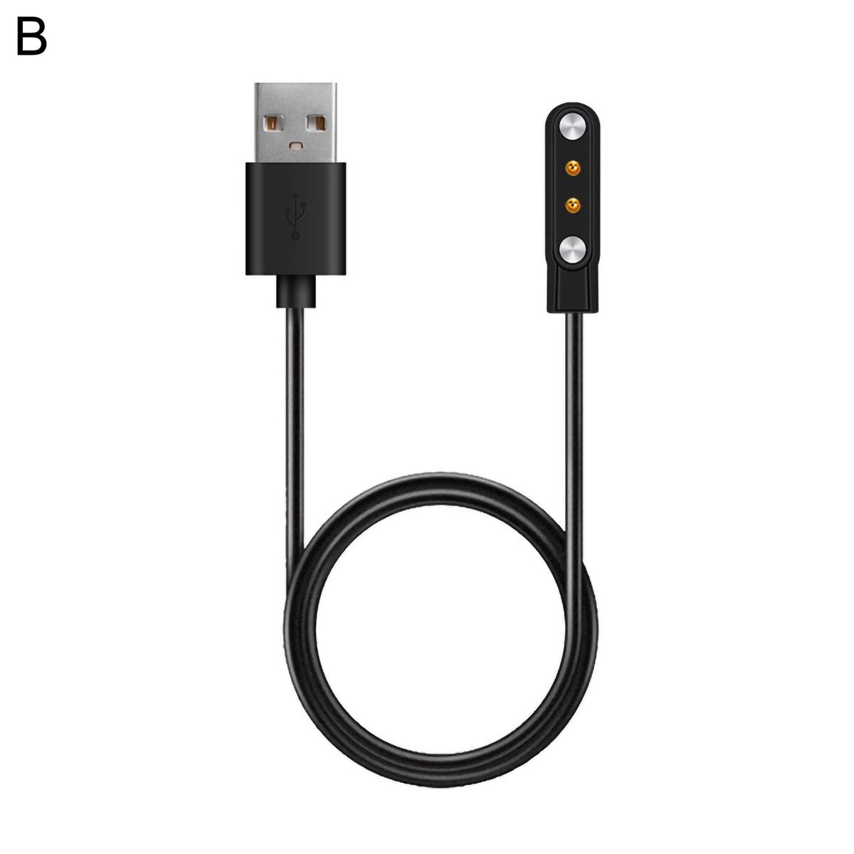 Magnetic Sport Smart Dock Watch Fast Charger Adapter-Black