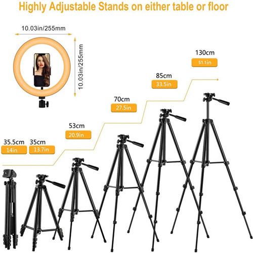 26cm LED Ring Light & Tripod Stand For Photography And Video