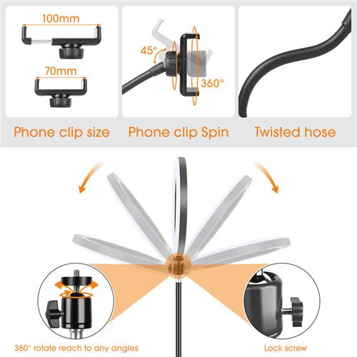 26cm LED Ring Light & Tripod Stand For Photography And Video