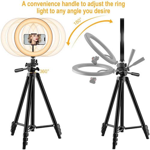 26cm LED Ring Light & Tripod Stand For Photography And Video
