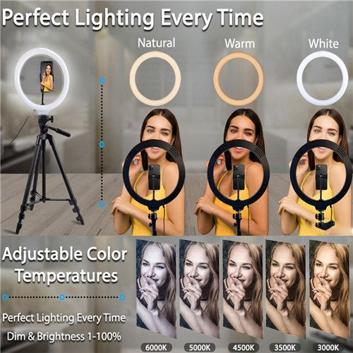 26cm LED Ring Light & Tripod Stand For Photography And Video