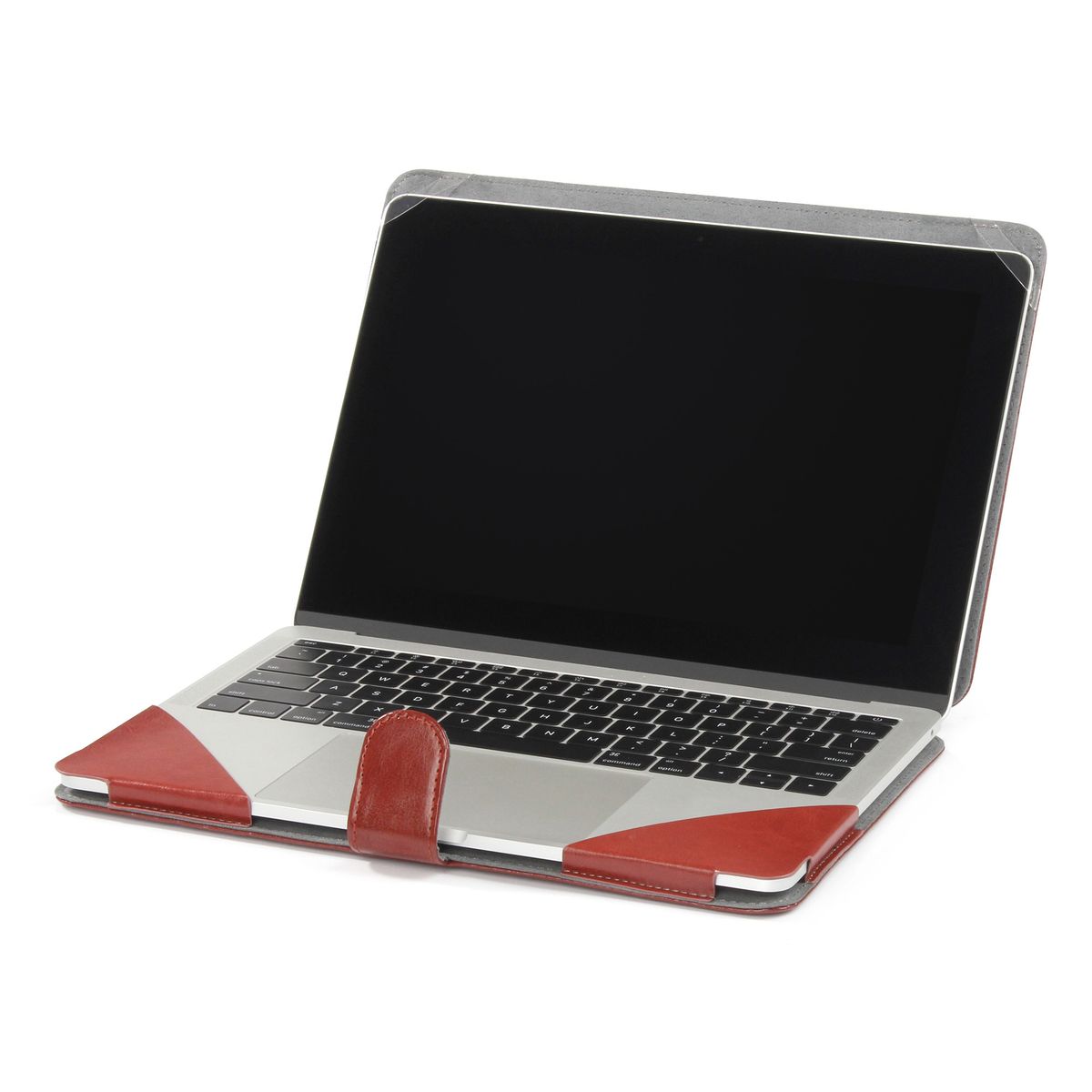 13" Pro With HDMI Port Case, One-piece Design Soft PU Leather Cover For 2012-2015 Macbook 13.3 Retina, Brown