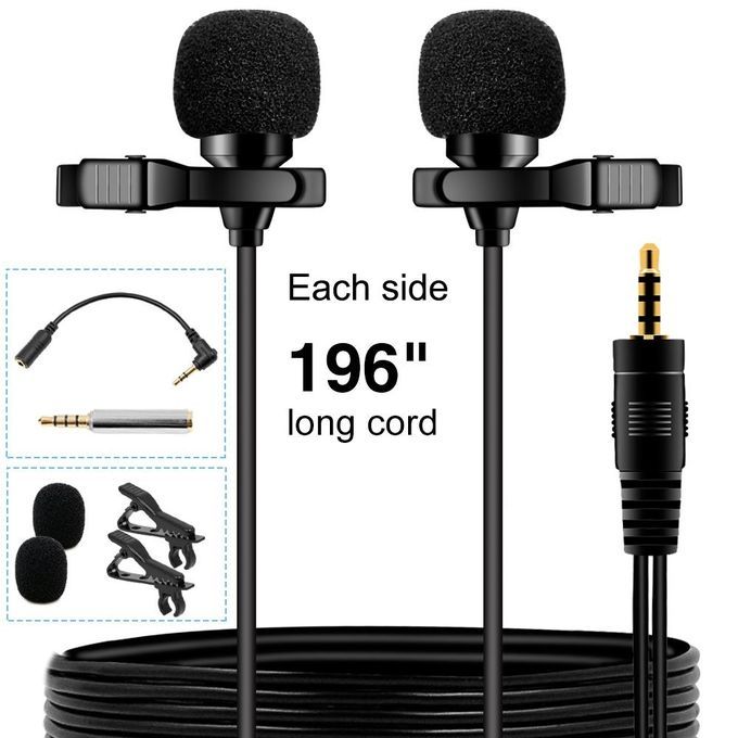 Double-headed Collar Microphone Lapel Clip Microphone
