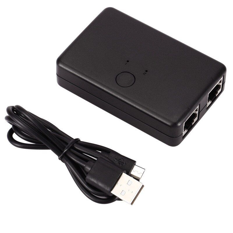 Mini 2 Port Rj45  Hub Network Switch Box Computer Ethernet Internet Adapter Rj45 Splitter Switch