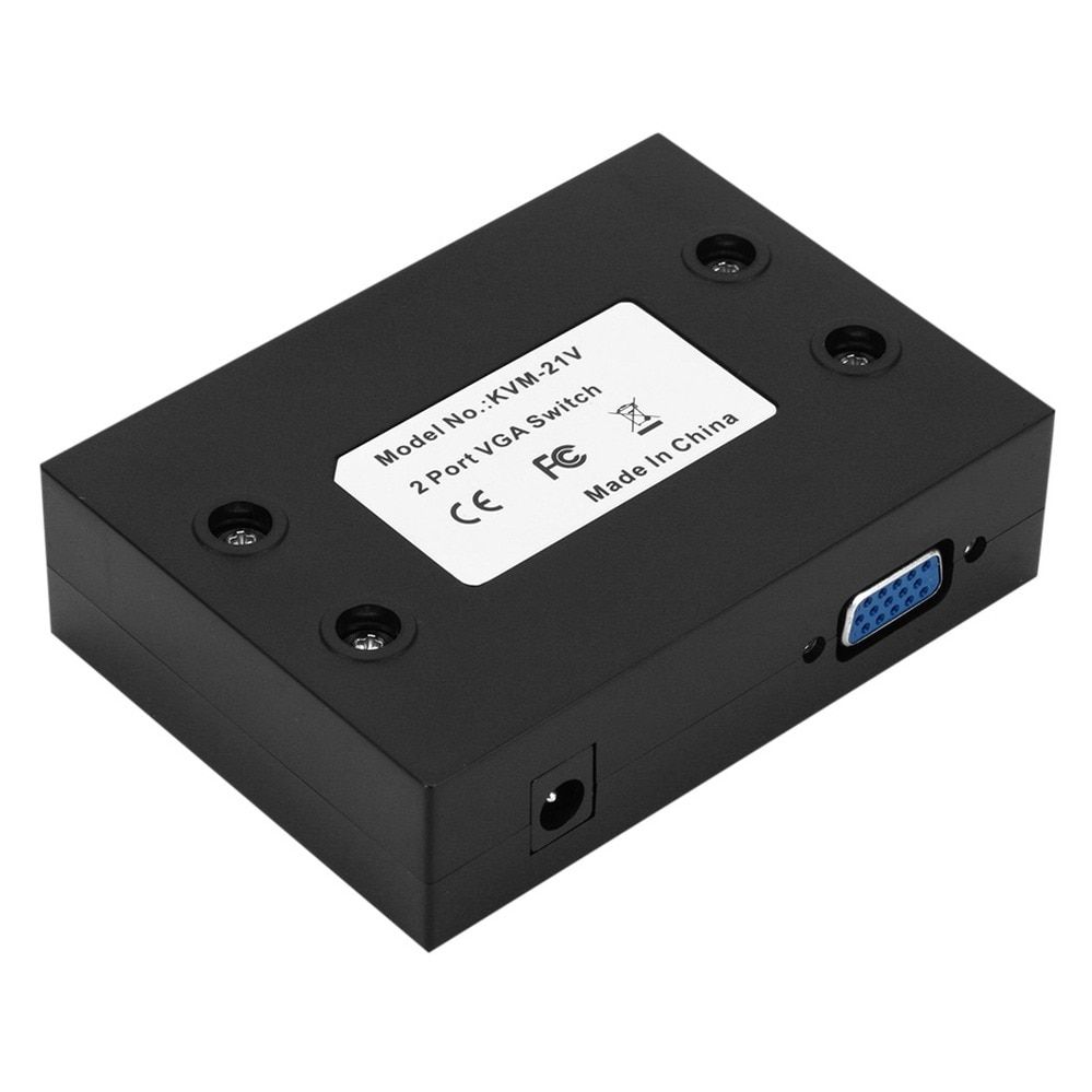 2 In 1 Out VGA Switcher 2 Port VGA Switch Box VGA For Consoles Set-top Boxes 2 Hosts Share 1 Display Notebook Projector