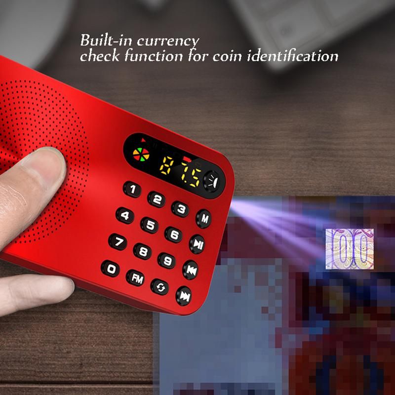 Q6 Multi-function Fm Radio 3600mah Battery Rechargeable Led Digital Display Radio With Flashlight Lighting Function With Box