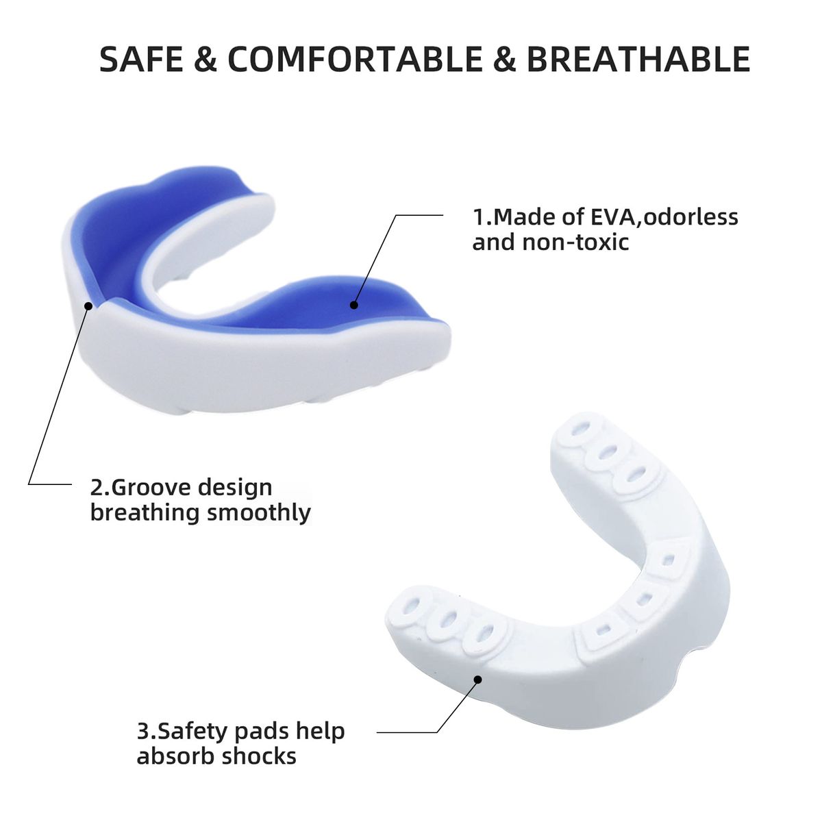 5pcs/set Outdoor Sports Mouth Guard For Boxing Taekwondo Karate Wrestling EVA S Mouthguard Tooth Protection For Children
