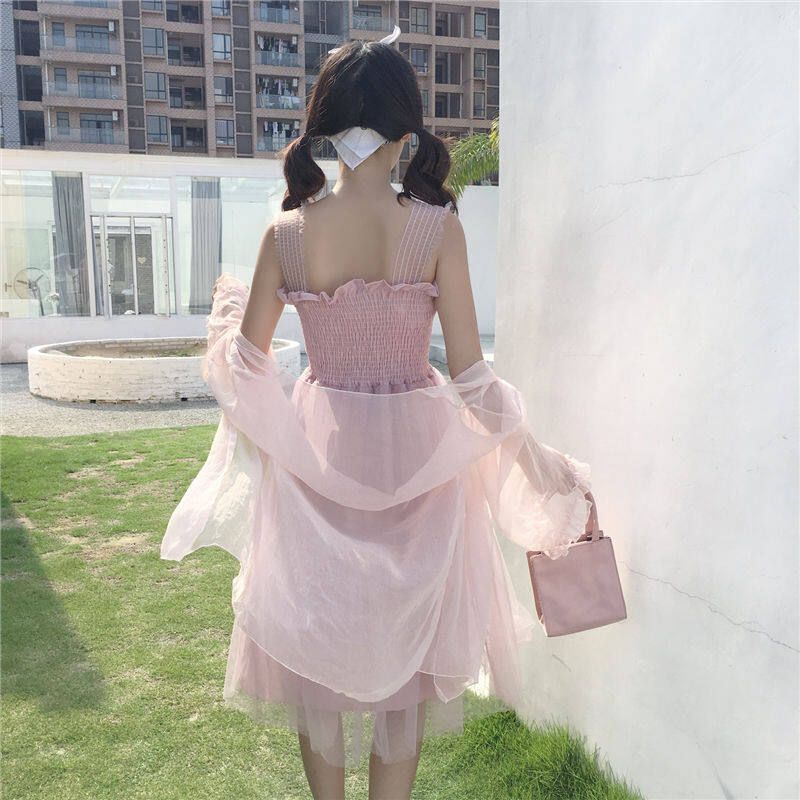 Lotus Leaf Edge Sleeveless Dress Summer Korean Version Br