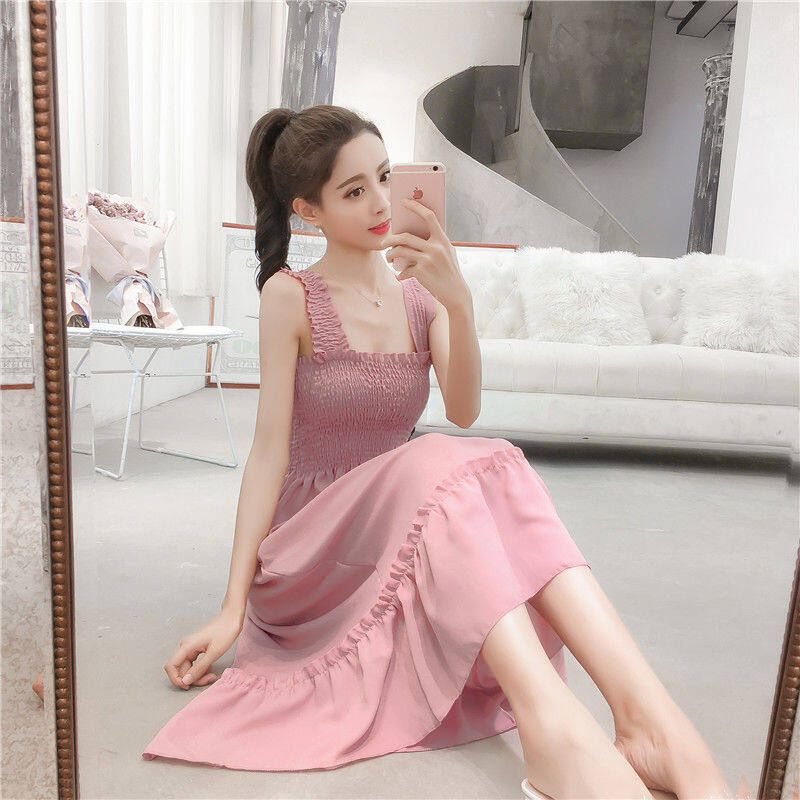 Lotus Leaf Edge Sleeveless Dress Summer Korean Version Br