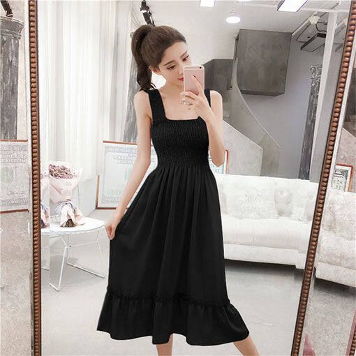 Lotus Leaf Edge Sleeveless Dress Summer Korean Version Br