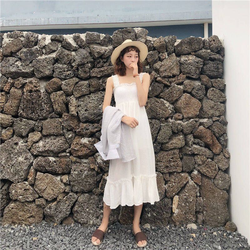 Lotus Leaf Edge Sleeveless Dress Summer Korean Version Br