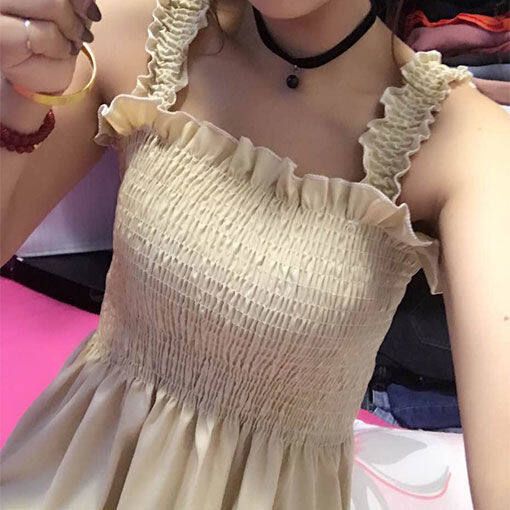 Lotus Leaf Edge Sleeveless Dress Summer Korean Version Br
