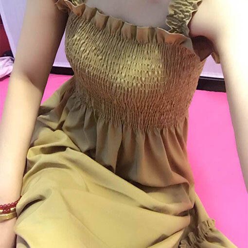 Lotus Leaf Edge Sleeveless Dress Summer Korean Version Br