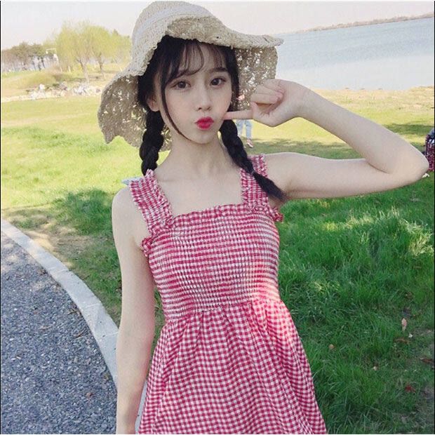 Lotus Leaf Edge Sleeveless Dress Summer Korean Version Br