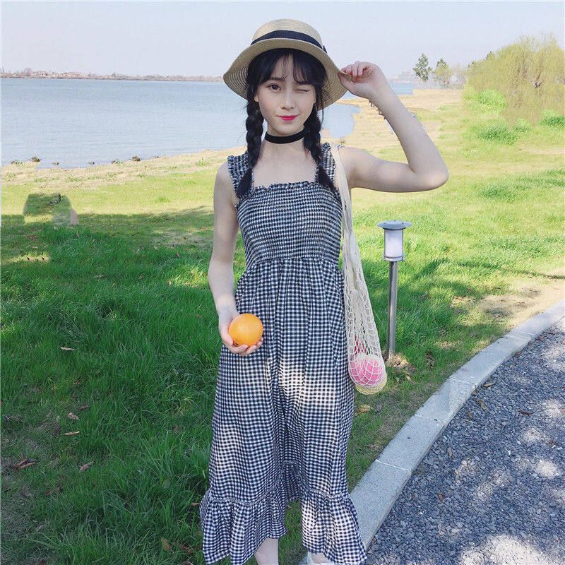 Lotus Leaf Edge Sleeveless Dress Summer Korean Version Br