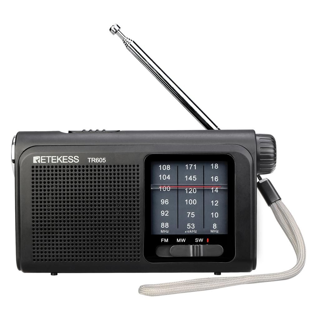 V117 Analog AM FM Radio Transistor Shortwave Radio Powered By AA Battery With Large Knobs Ideal For Indoor And Senior