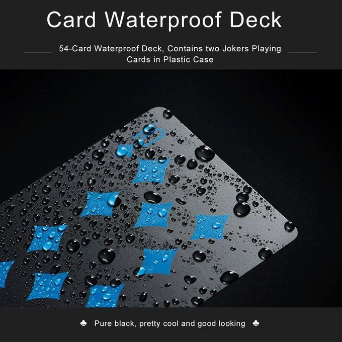 Waterproof Plasti  Playing  Ards Durable Poker  Ards Great Gift  Olle Tion-black