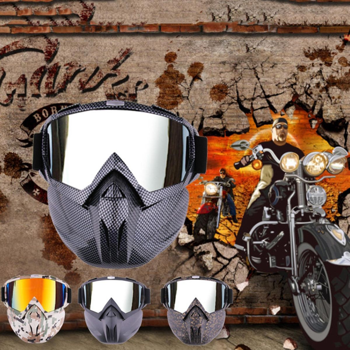 Anti Splash Sports Face Shield Detachable Safety Glasses Style 01