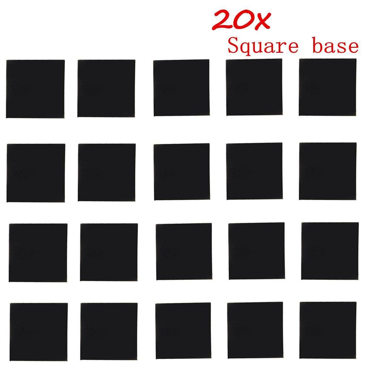 20pcs 20mm Square Bumper Pad Table Chair Leg Furniture Bottom Protector