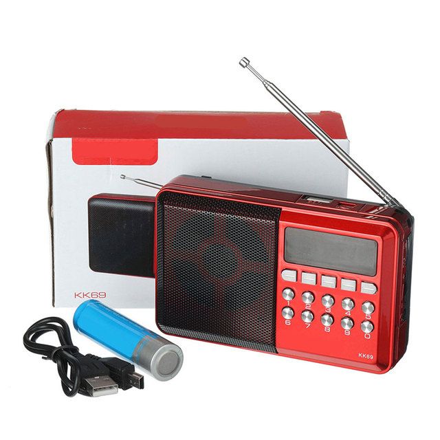 Mini Portable Radio Handheld Fm Radio Rechargeable Digital