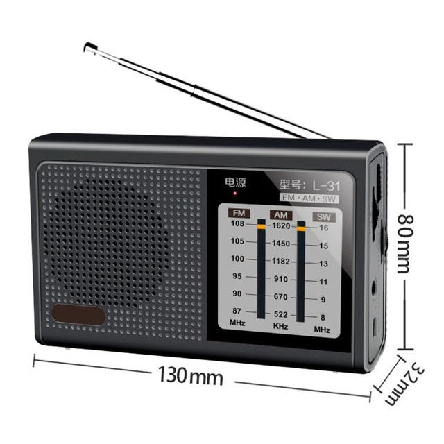 L-31 Mini Portable Full Band Radio Handheld Usb Rechargeabl