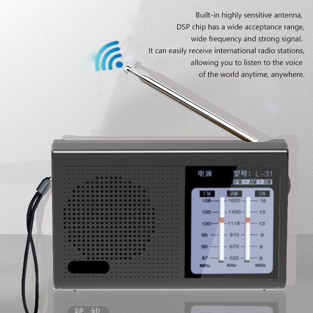 L-31 Mini Portable Full Band Radio Handheld Usb Rechargeabl