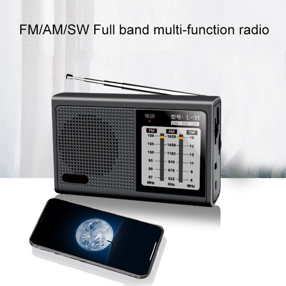 L-31 Mini Portable Full Band Radio Handheld Usb Rechargeabl