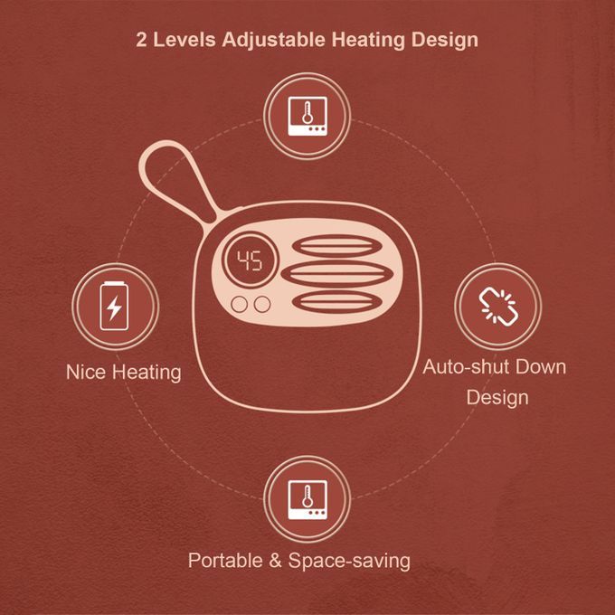 Mini 5000mAh Electric Hand Warmer P-ower B-ank 2 Adjustable