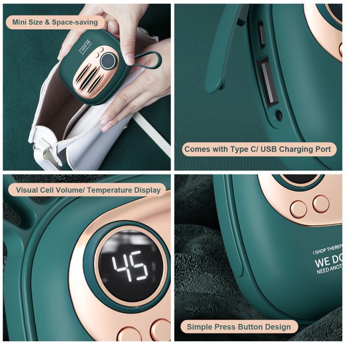 Mini 5000mAh Electric Hand Warmer P-ower B-ank 2 Adjustable