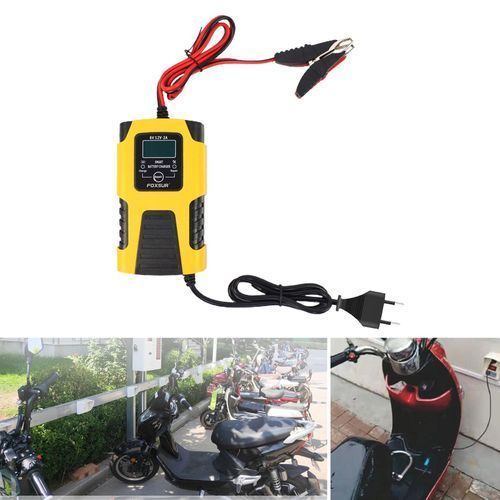 Battery Charger 6V 12V Trickle Charger LCD Display For Motorbike