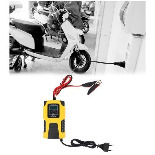 Battery Charger 6V 12V Trickle Charger LCD Display For Motorbike