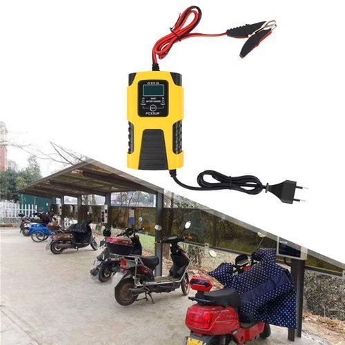 Battery Charger 6V 12V Trickle Charger LCD Display For Motorbike