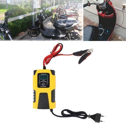 Battery Charger 6V 12V Trickle Charger LCD Display For Motorbike