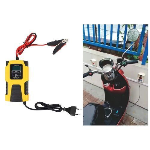 Battery Charger 6V 12V Trickle Charger LCD Display For Motorbike
