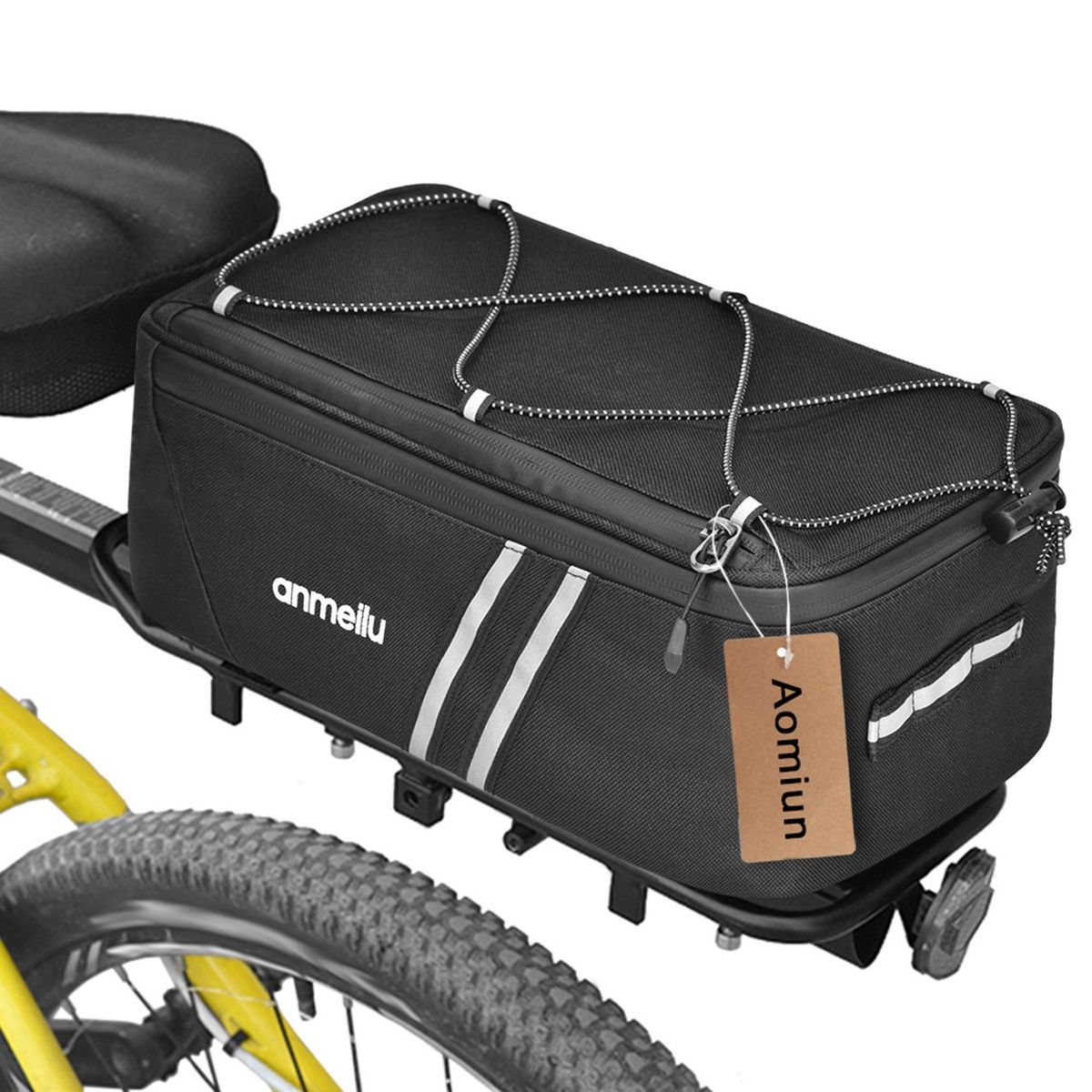 7L Bike Trunk Bag With Rain Cover Bicycle Rear Bag Bike Rack