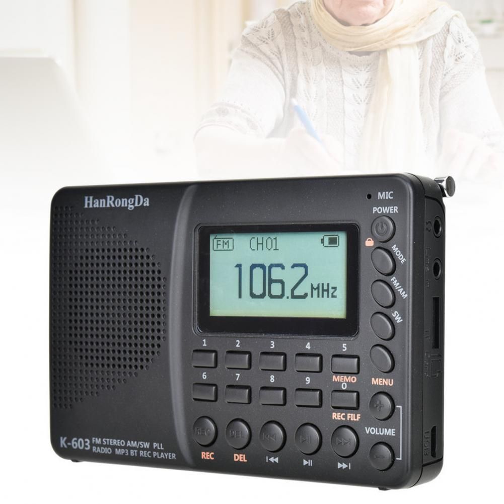 Portable Digital Radio Fm/am/sw Dot Matrix Lcd Digital Disp