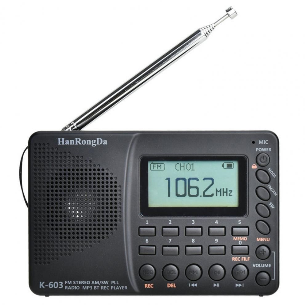 Portable Digital Radio Fm/am/sw Dot Matrix Lcd Digital Disp