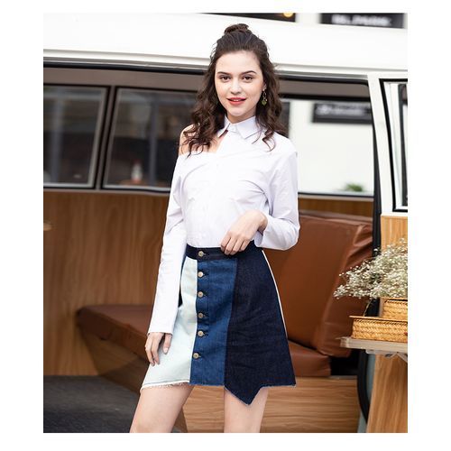 Plus Size Skirt Women Denim Skirt